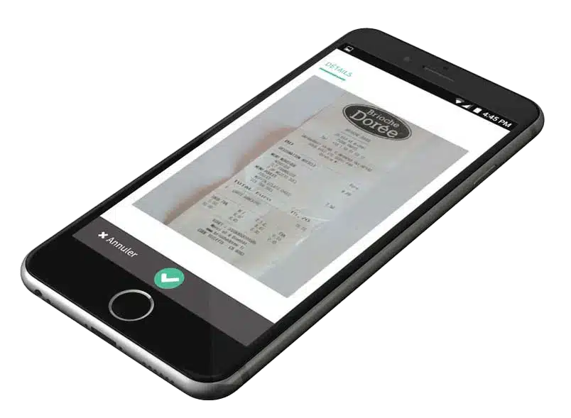 Scanner mobile pour photographier & extraire les données des reçus